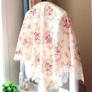 Elegant White Lace Mirror Veil