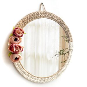 Round Bohemian Jute Macrame Mirror